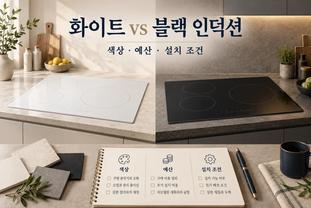 하츠 화이트·블랙 3구 인덕션 비교, 클레르·베로 61,000원 차이와 주방 선택