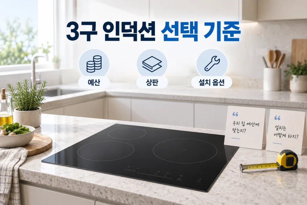삼성 3구 인덕션 비교, NZ63B4026AK·NZ63DB503CFT 예산과 설치 옵션 고르는 법