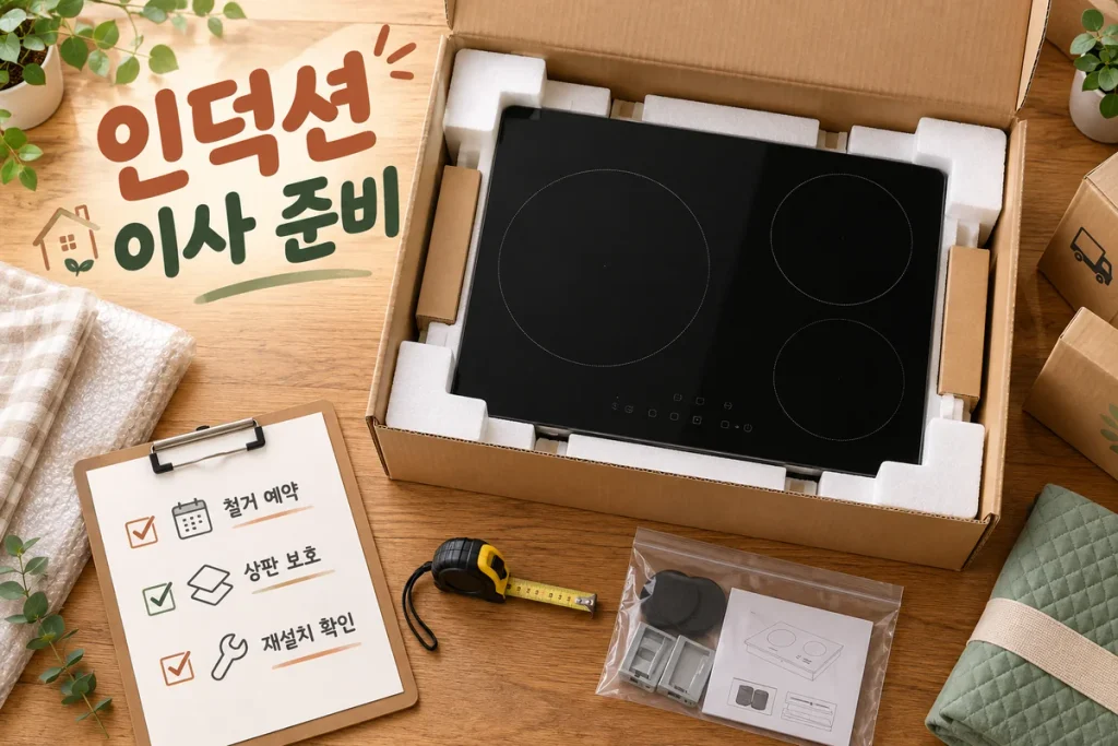 인덕션 이사 준비, 철거 예약부터 상판 보호·새집 재설치까지 확인할 것